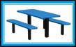 Permanent Mount Perforated Picnic Table Permanent Mount Perforated Picnic Table
